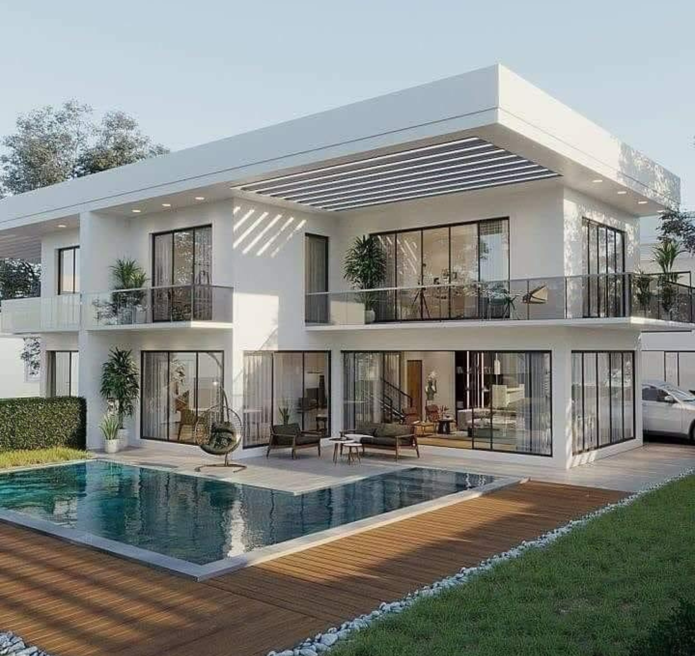 Osis Beaute des Facades - maison moderne avec piscine